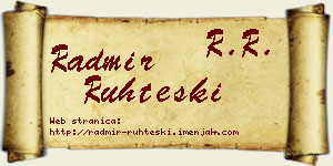 Radmir Ruhteski vizit kartica
